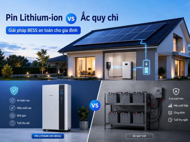 so sánh pin lithium ion và ác quy chì